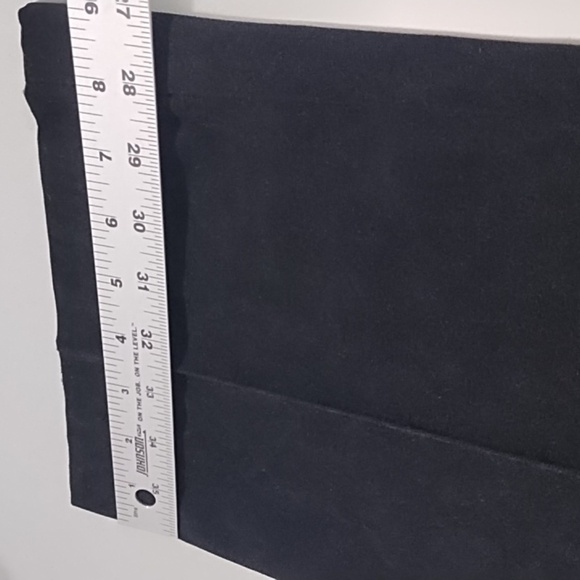 Yves St Clair Vintage Sueded Stretch Pleated Straight Leg Trouser Pants Black 10 - Picture 8 of 11